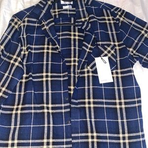 Flannel Plaid Button Up Shirt